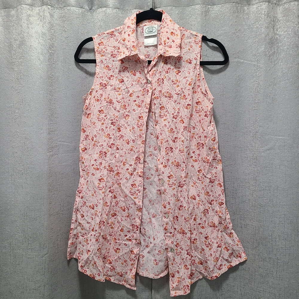 Laura Ashley Pink Floral Button-Down Shirt 4